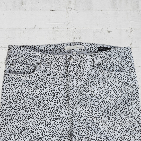 Ella Moss Gray Black Animal Print Pebbles High Rise Skinny Ankle Jeans Size 32 - Picture 3 of 10